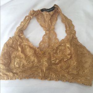 Gold bralette